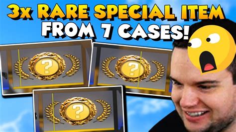 Are you guaranteed to get the rare special item in a case if it appe.